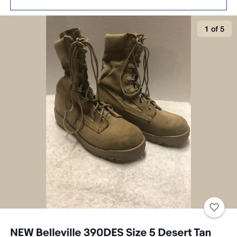 NEW Belleville Tan Combat Boot, size 5